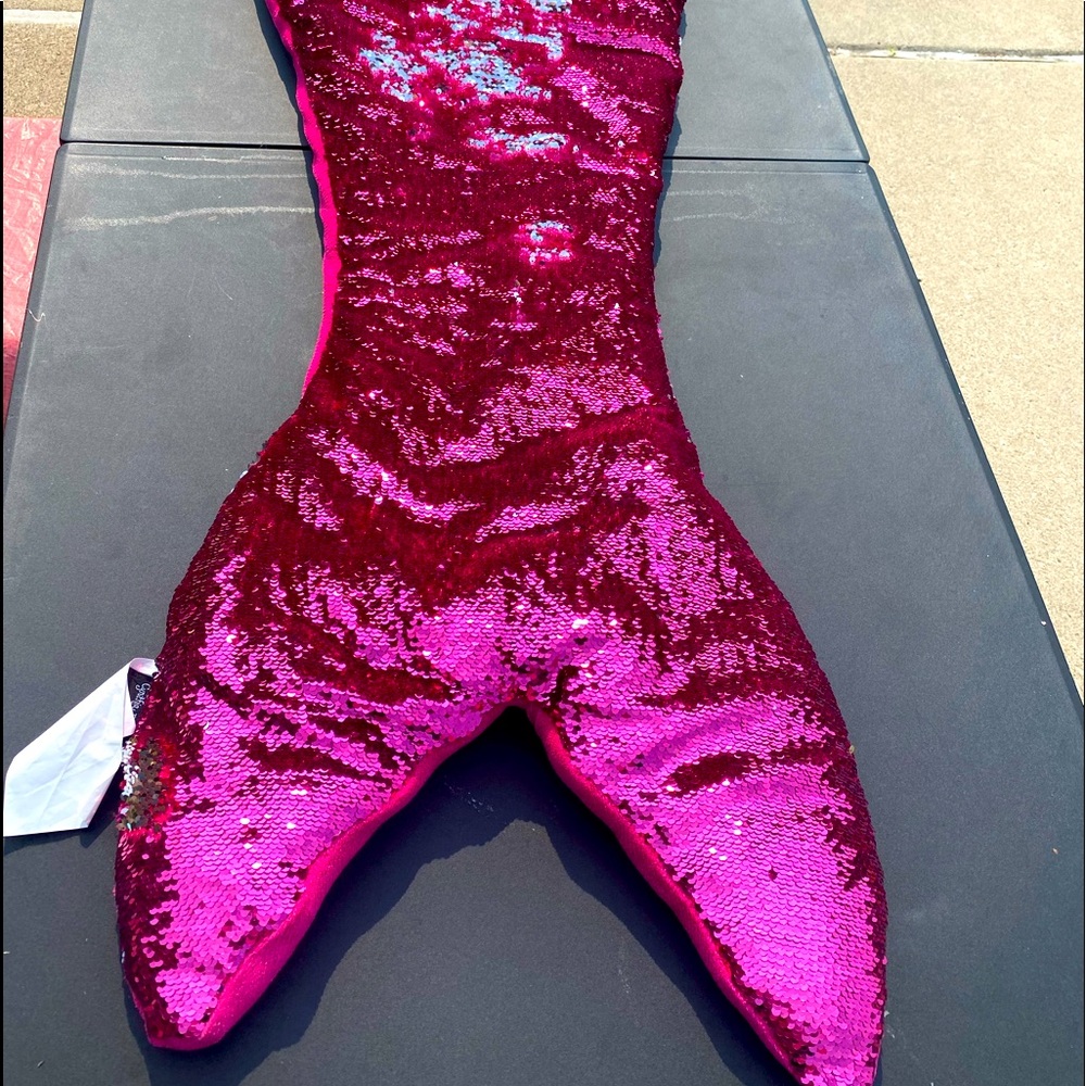 Girls Mermaid Hot pink bling tuck in-sleeping bag
